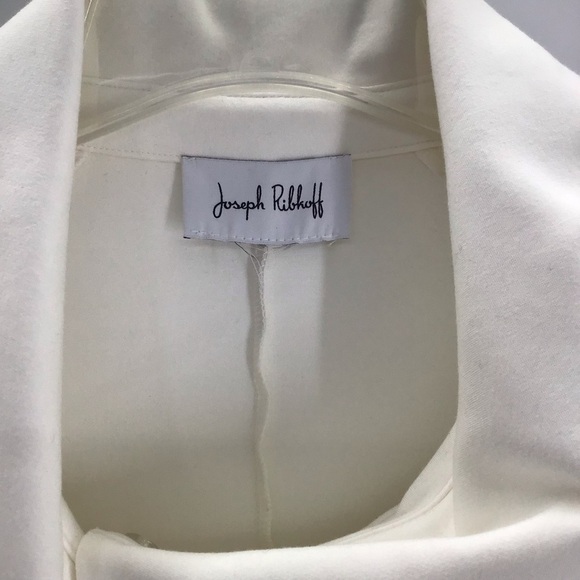 Joseph Ribkoff Classic Cocoon Jacket Coat Scuba Fabric Career Creme Size 14 - Picture 5 of 10